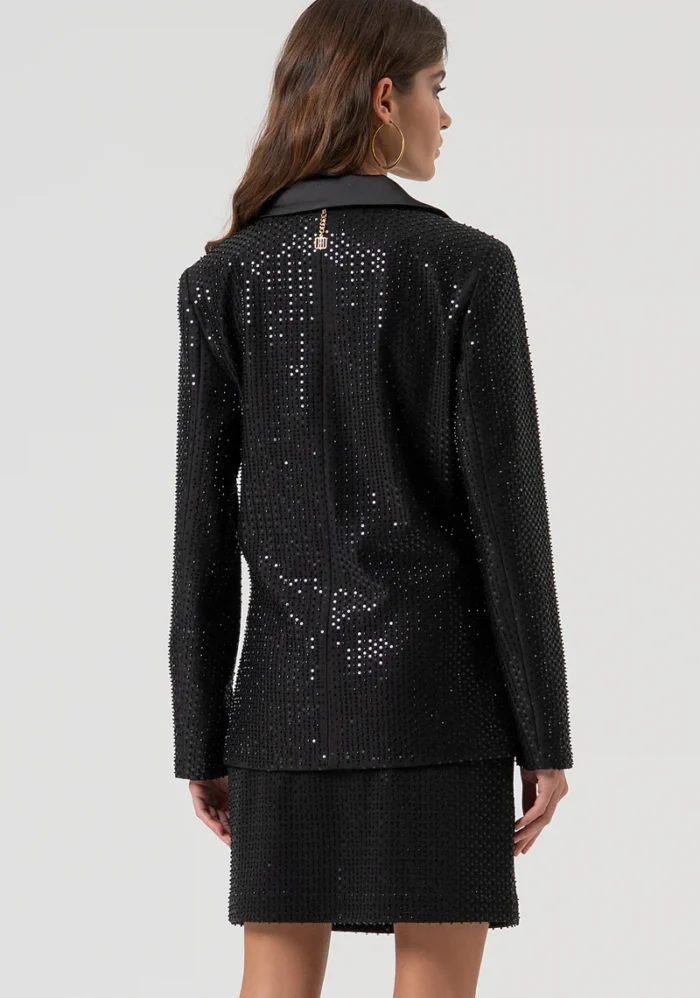 BLAZER LONGO COM STRASS FRACOMINA - Imagen 4