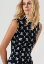 VESTIDO DE MALHA JACQUARD COM LOGO FRACOMINA - Image 3