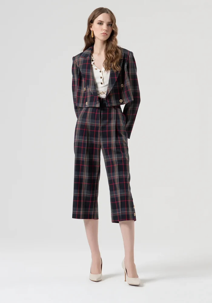 BLAZER CROPPED XADREZ TRESPASE FRACOMINA - Image 2