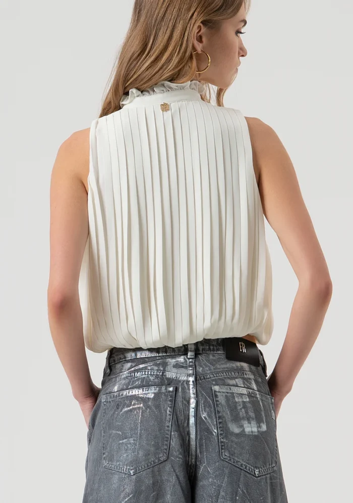 BLUSA BRANCA COM PREGAS FRACOMINA - Image 4