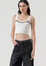 CALÇA PRETA PALAZZO COM STRASS FRACOMINA - Image 2