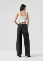 CALÇA PRETA PALAZZO COM STRASS FRACOMINA - Image 4
