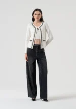 CALÇA PRETA PALAZZO COM STRASS FRACOMINA - Image 5