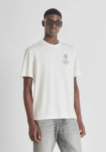 T-SHIRT BRANCA ESTAMPADO TIGRE NA COSTA ANTONY MORATO
