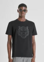 T-SHIRT PRETO COM ESTAMPADO TIGRE ANTONY MORATO