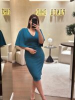 VESTIDO CURTO MANGA GODÉS RINASCIMENTO
