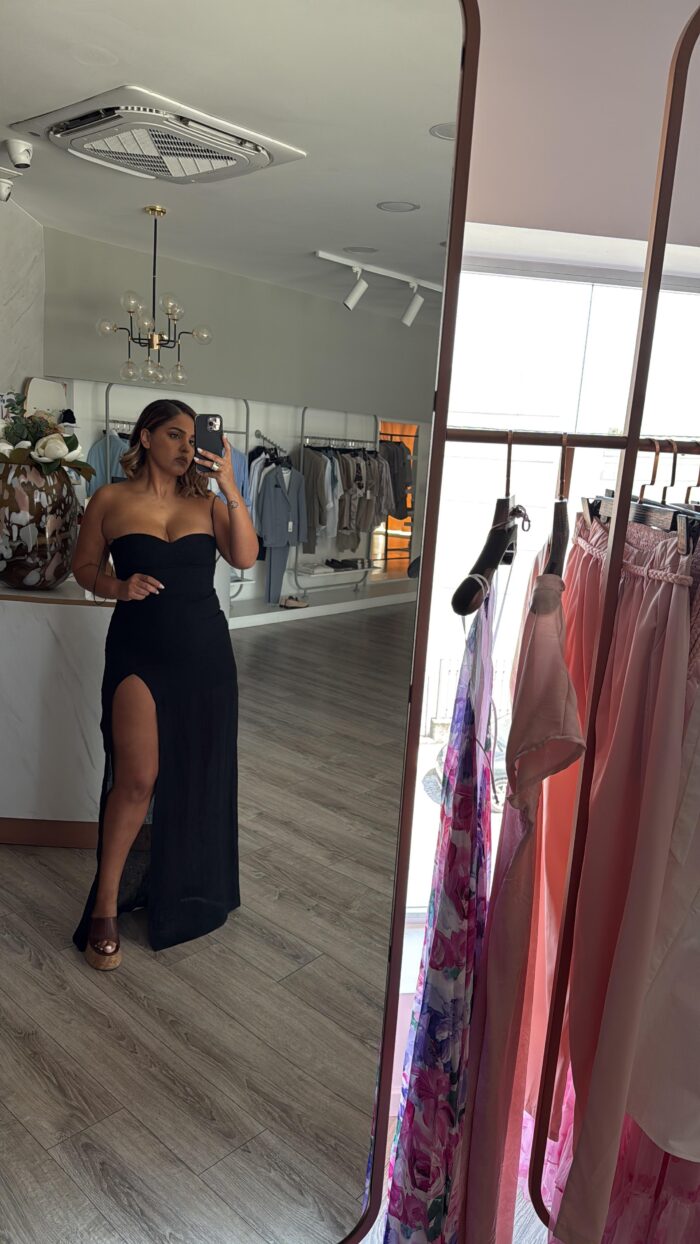 VESTIDO MIDI PRETO MVP - Imagen 1