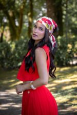 TOP VERMELHO COM BOTÕES DOURADOS SAHOCO - Imagen 3