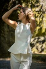 CONJUNTO TOP E PANTALONA AMARELO MANTEIGA PONTO CHIC - Image 2