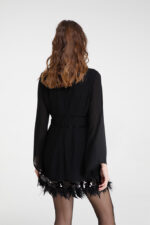 VESTIDO PRETO CURTO COM BRILHO E PEDRARIA GOA GOA - Image 6