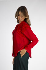 BLUSA VERMELHA COM FOLHOS SILVINA CAMPOS - Image 4