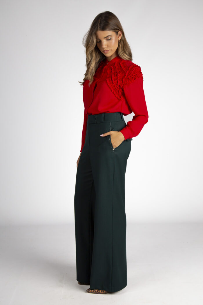 BLUSA VERMELHA COM FOLHOS SILVINA CAMPOS - Image 2