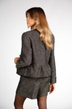 CASACO TWEED PRETO COM BRILHO SILVINA CAMPOS - Image 3