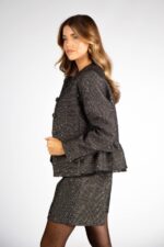 CASACO TWEED PRETO COM BRILHO SILVINA CAMPOS - Image 4