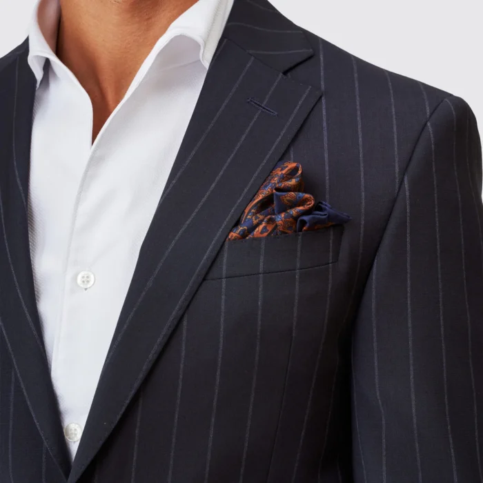 FATO AZUL COM RISCA DE GIZ SLIM FIT ZOLF - Image 4