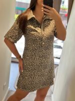 VESTIDO ESTILO CAMISEIRO ANIMAL PRINT PONTO CHIC - Image 4