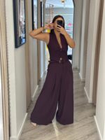 CALÇA WIDE LEG BORGONHA IMPERIAL