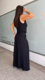 CALÇA WIDE LEG PRETA IMPERIAL - Imagen 5