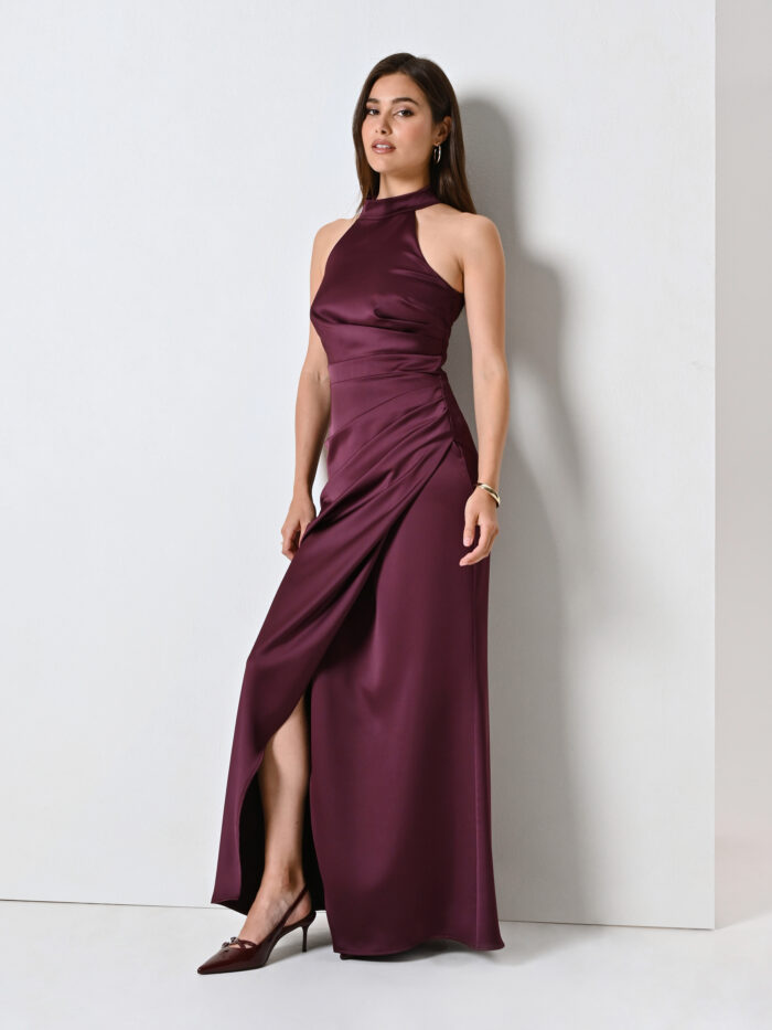 VESTIDO LONGO BORDO DECOTE HALTER RINASCIMENTO - Imagen 5