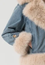 JAQUETA BIKER COM PELO FRACOMINA - Image 3