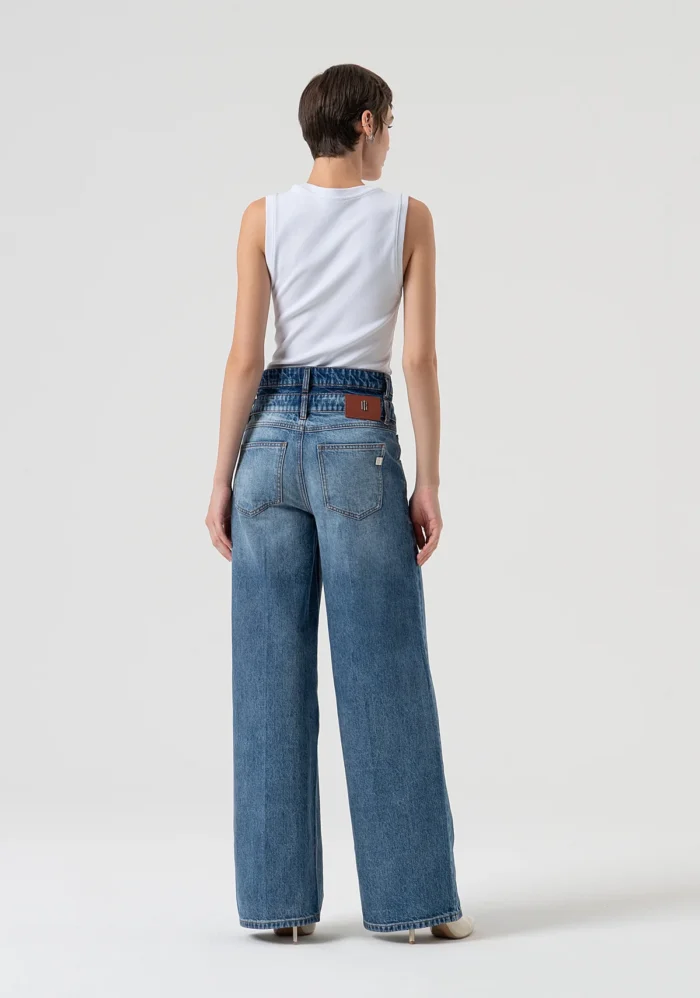 CALÇA PALAZZO EM DENIM FRACOMINA - Image 3