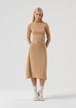 VESTIDO MIDI DE MALHA COM LUREX FRACOMINA