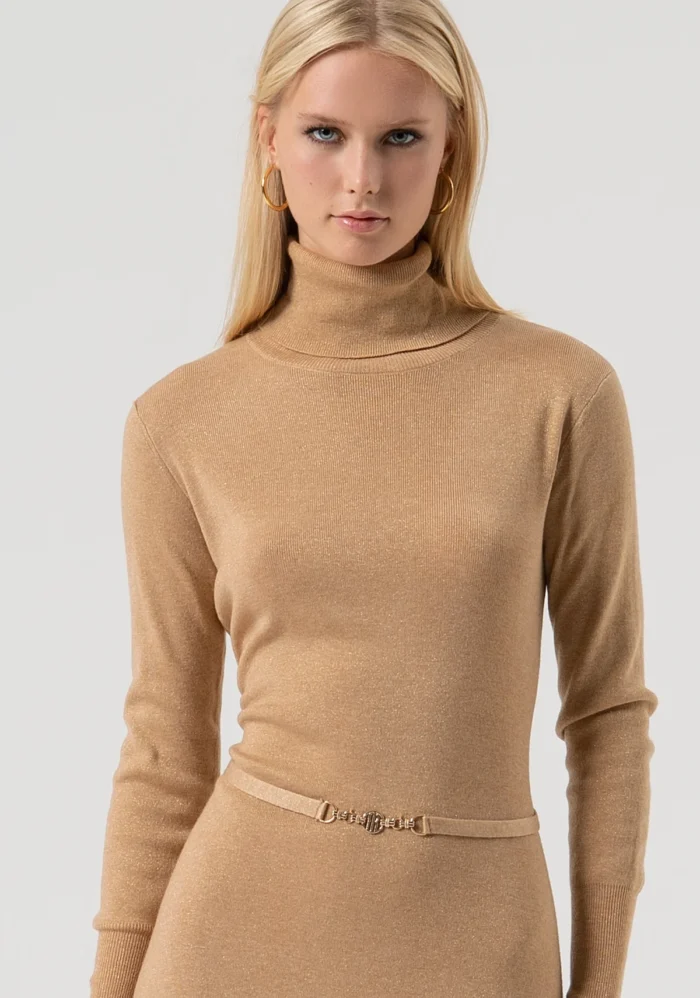VESTIDO MIDI DE MALHA COM LUREX FRACOMINA - Image 2