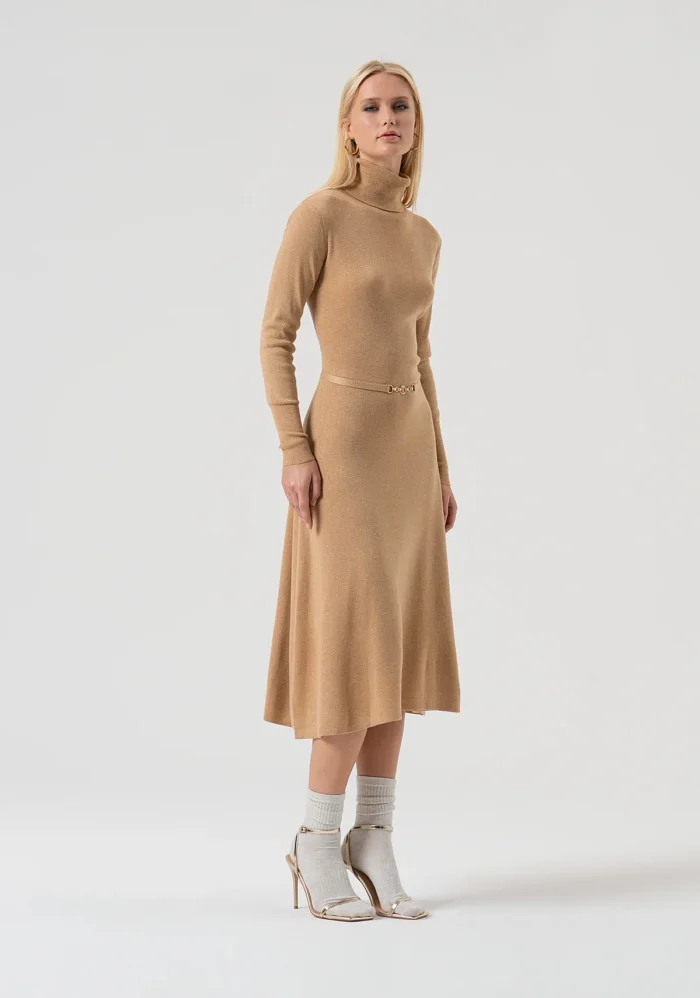 VESTIDO MIDI DE MALHA COM LUREX FRACOMINA - Image 3