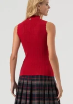 CAMISOLA CANELADA VERMELHA COM NERVURAS FRACOMINA - Image 3