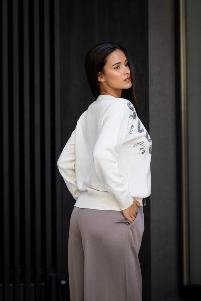 CAMISOLA CRU COM LANTEJOULAS RUGA - Image 4