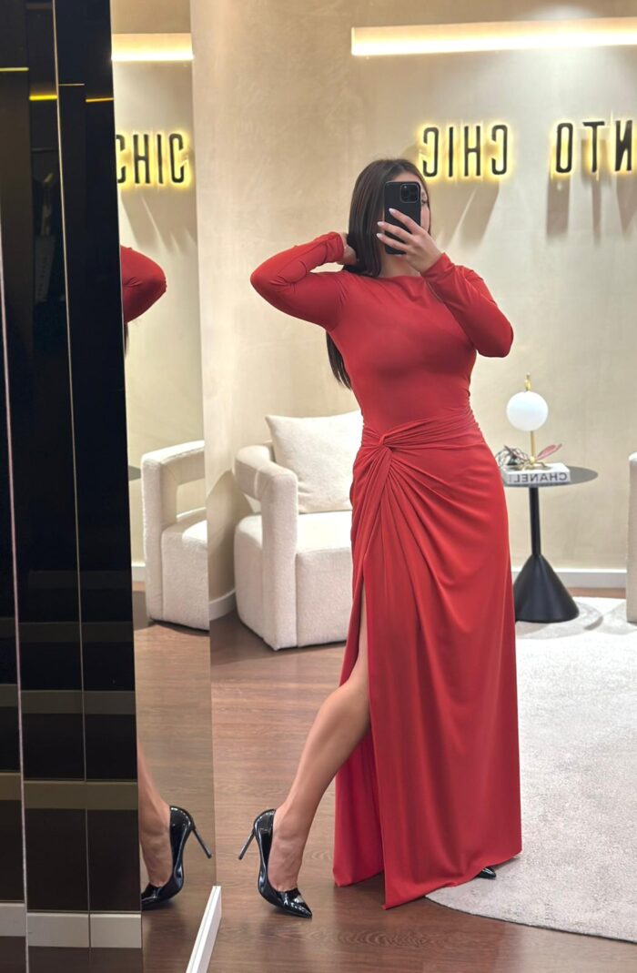 VESTIDO VERMELHO LONGO LANÇA PERFUME - Image 3