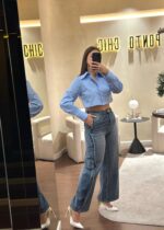 CAMISA AZUL CROPPED LANÇA PERFUME - Image 2