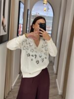 CAMISOLA CRU COM LANTEJOULAS RUGA