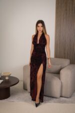 VESTIDO COMPRIDO TECIDO TRABAHADO PONTO CHIC - Image 2