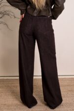 CALÇA WIDE LEG CASTANHA PONTO CHIC - Imagen 3