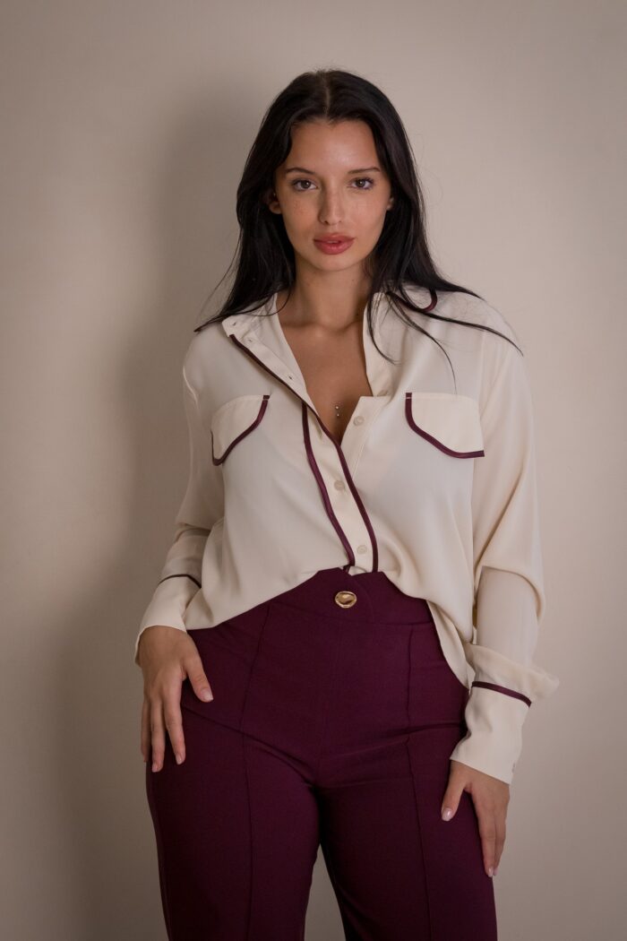 CAMISA COM VIVO BORGONHA RINASCIMENTO - Image 1