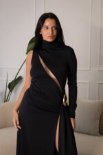 VESTIDO PRETO LONGO LANÇA PERFUME - Image 3