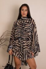 VESTIDO ESTAMPADO ZEBRA LANÇA PERFUME