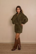 BOMBER VERDE PONTO CHIC