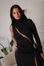 VESTIDO PRETO LONGO LANÇA PERFUME - Image 2