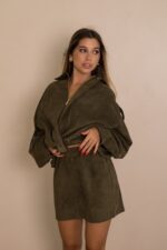 SAIA CURTA VERDE PONTO CHIC