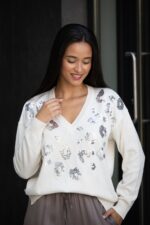 CAMISOLA CRU COM LANTEJOULAS RUGA