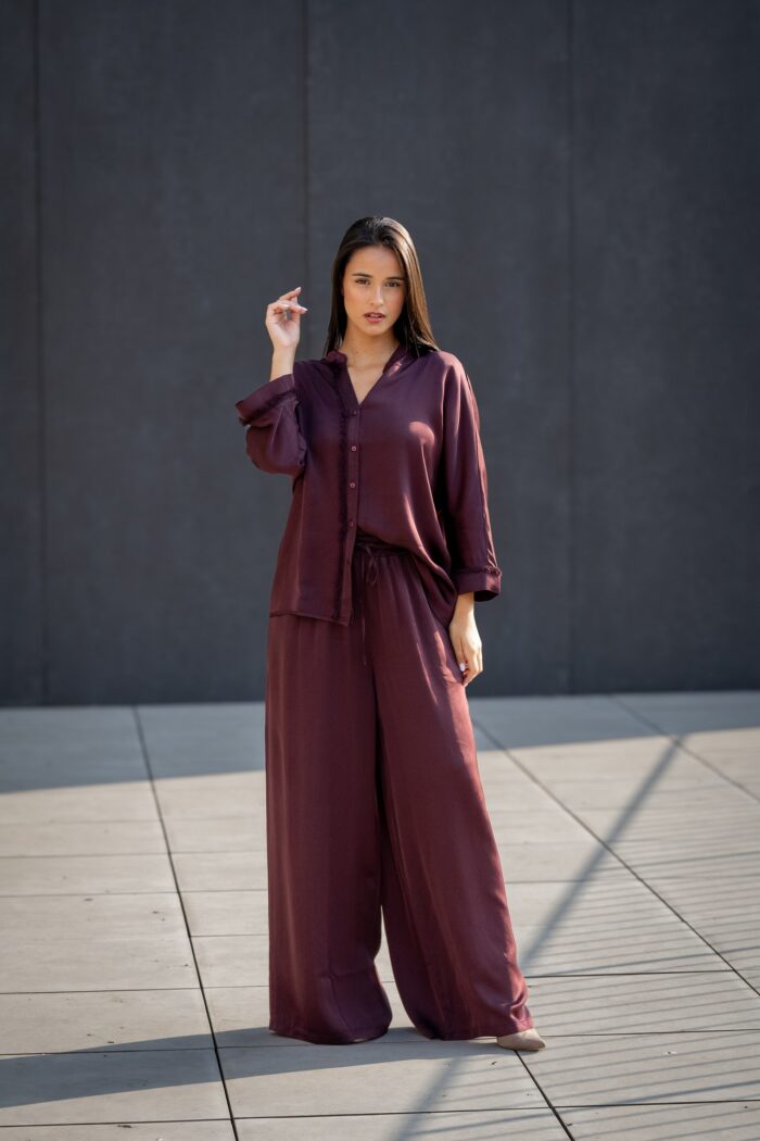 CALÇA BORGONHA COM ELÁSTICO RUGA - Image 6