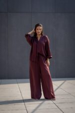 CALÇA BORGONHA COM ELÁSTICO RUGA - Image 8