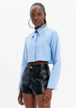 CAMISA AZUL CROPPED LANÇA PERFUME