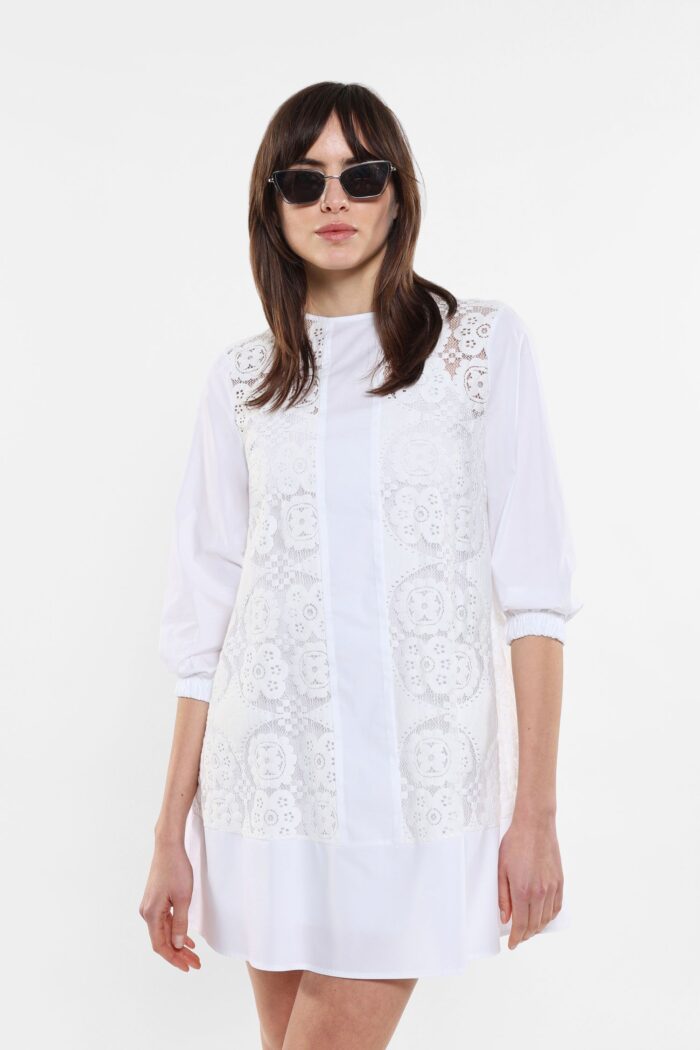 VESTIDO BRANCO CURTO RENDADO IMPERIAL - Image 1