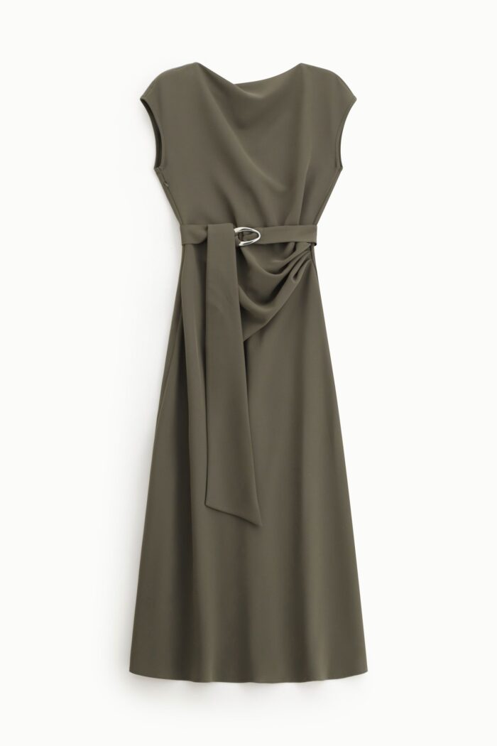 VESTIDO VERDE COM DRAPEADO IMPERIAL - Image 2