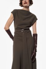 VESTIDO VERDE COM DRAPEADO IMPERIAL - Image 3