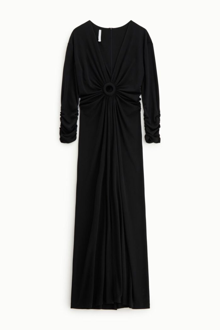VESTIDO PRETO COM DETALHE DE ARGOLA IMPERIAL - Image 3