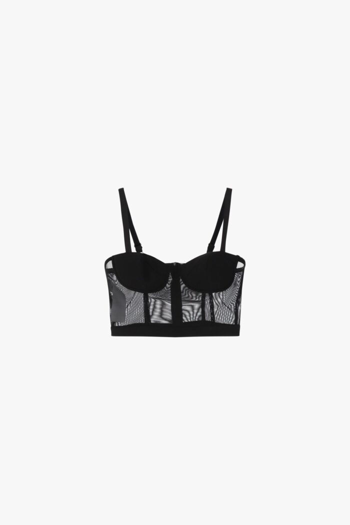 TOP CORSET PRETO COM DETALHES EM REDE IMPERIAL - Image 2